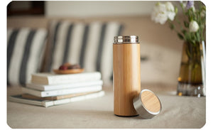 Stainless Steel Bamboo Bottle