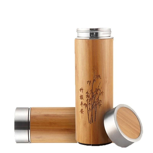 Stainless Steel Bamboo Bottle