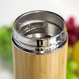 Stainless Steel Bamboo Bottle