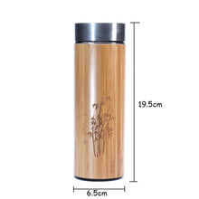 Load image into Gallery viewer, Stainless Steel Bamboo Bottle