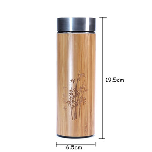 Stainless Steel Bamboo Bottle